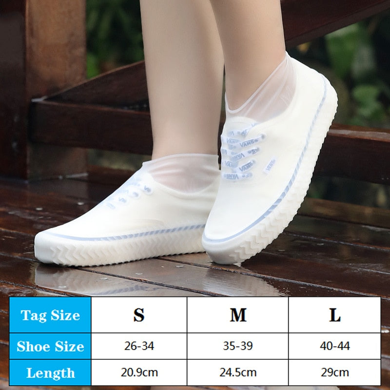 Reusable Waterproof Rain Shoes Covers Silicone Outdoor