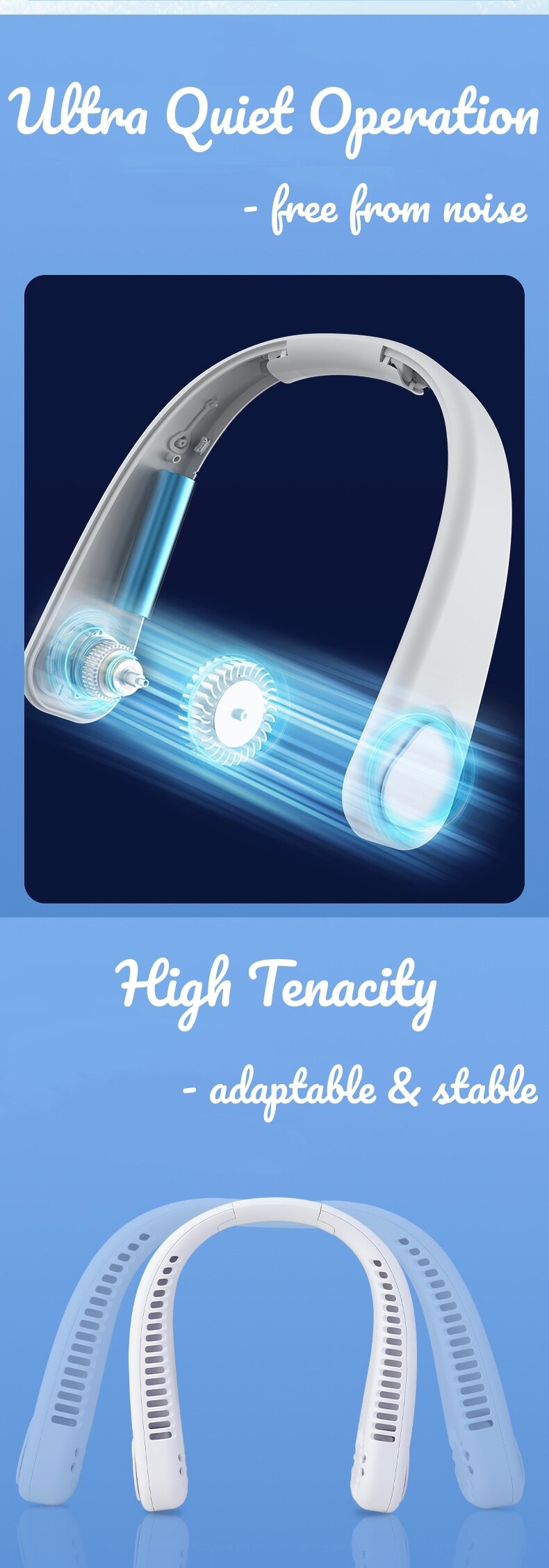 Neck Fan  Rechargeable Wearable - Cool for the Summer!