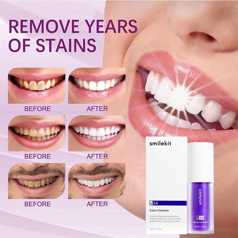 Purple Toothpaste - Say Goodbye to Yellow Stains! Hello White Teeth