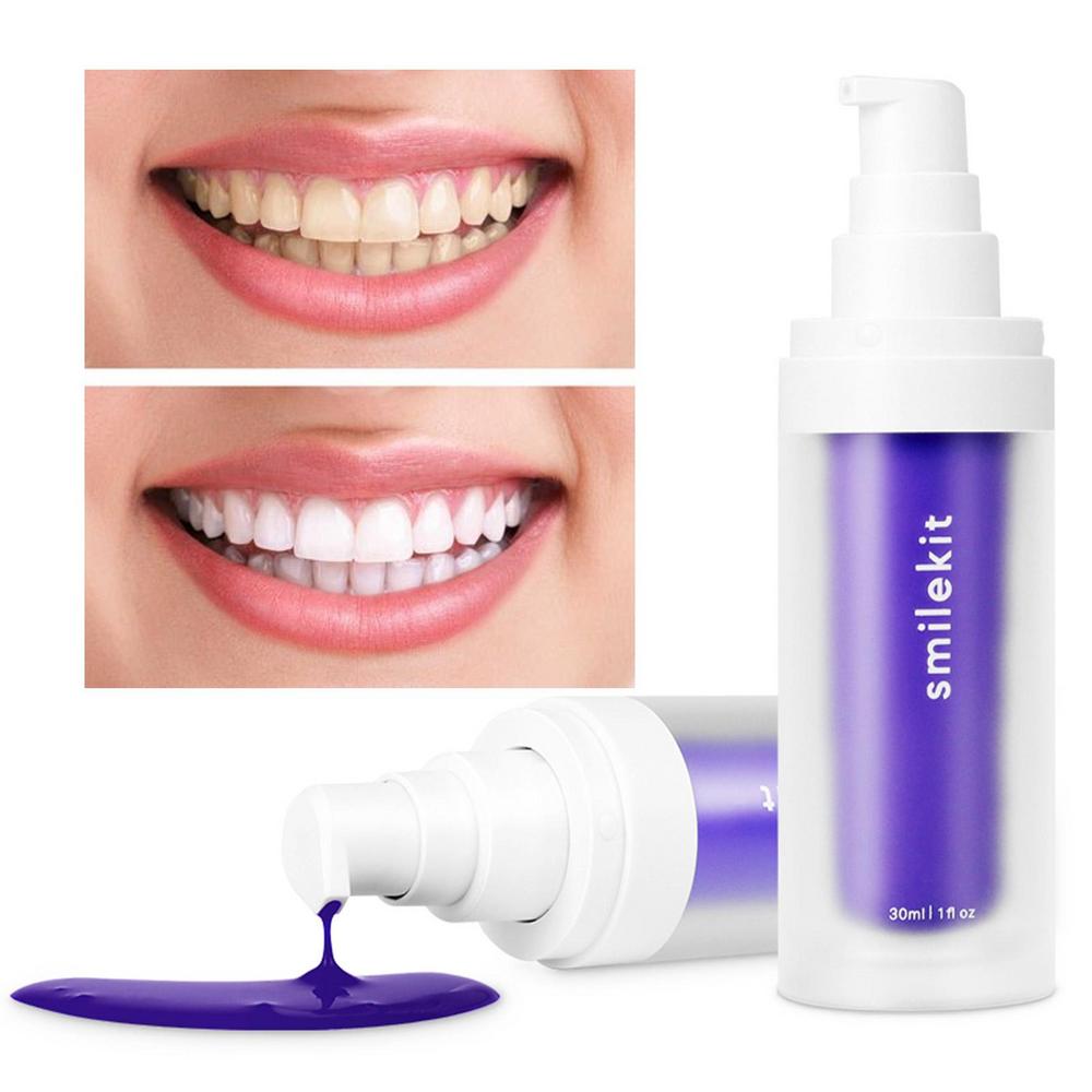 Purple Toothpaste - Say Goodbye to Yellow Stains! Hello White Teeth