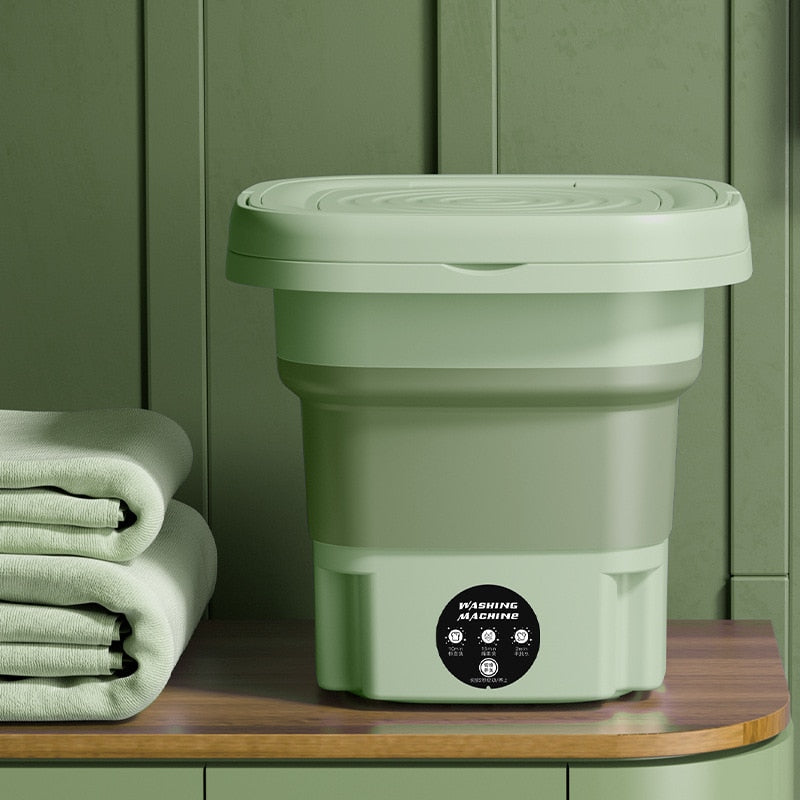 8L Foldable Mini Washing Machine With Spinning Dry
