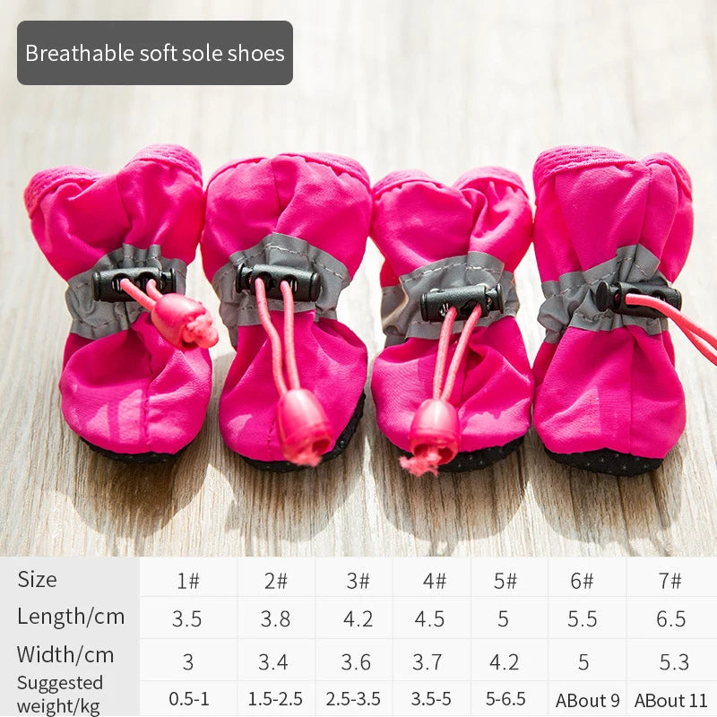 Booties Pet Paw Accessories | 4pcs/set Waterproof Pet Dog Shoes
