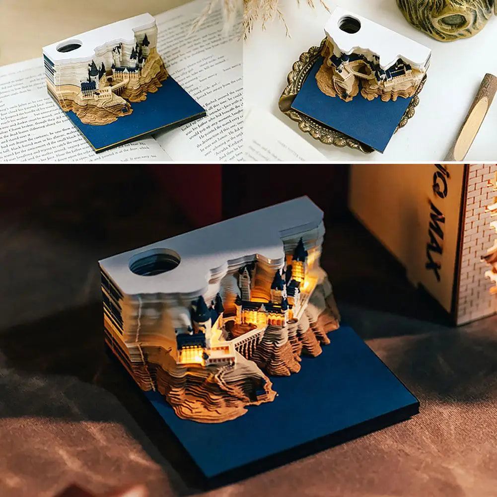 Magic Castle 3D Notepad 2024 Calendar Memo Pad