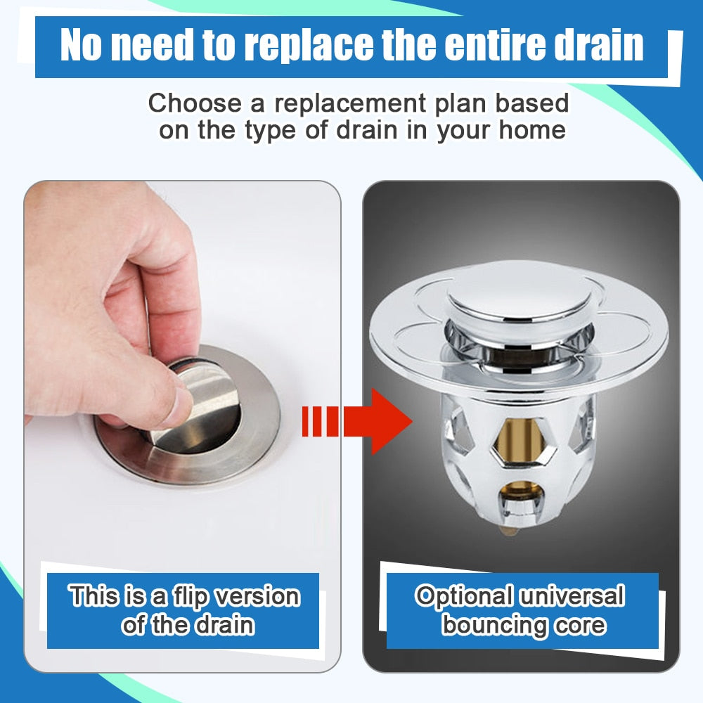 EcoDrain Master -Pop-Up Basin Drain Filter & Bath Stopper