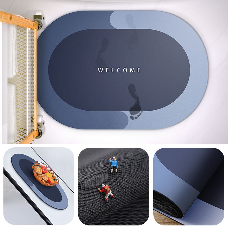 Super Absorbent Shower Bath Mat Bathroom Anti-Slip