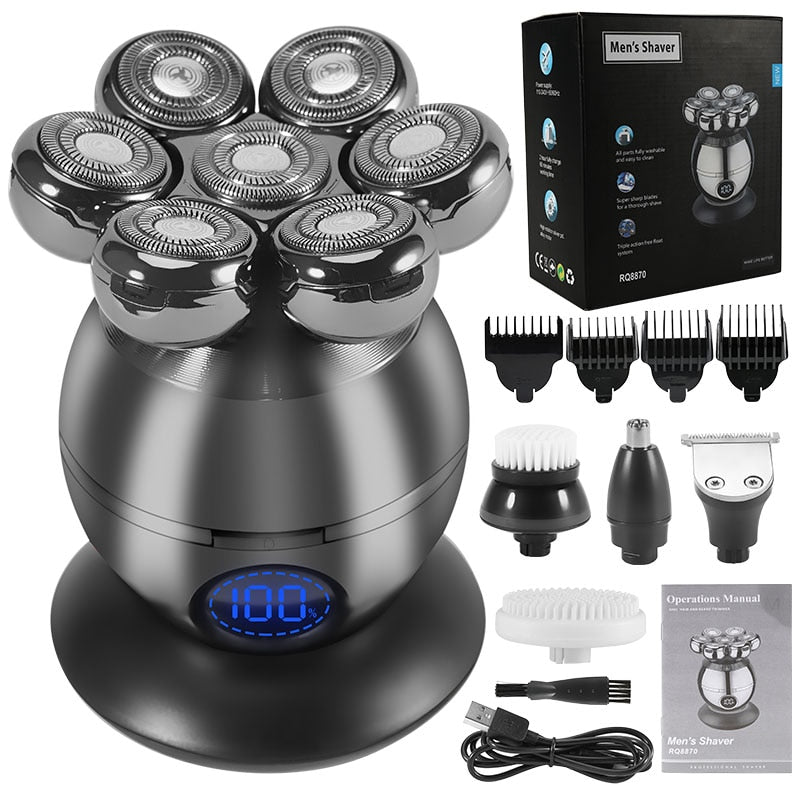 Men's Grooming Kit - Wet-Dry Electric Shaver, Beard, and Hair Trimmer