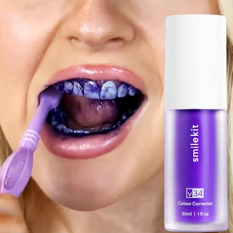 Purple Toothpaste - Say Goodbye to Yellow Stains! Hello White Teeth